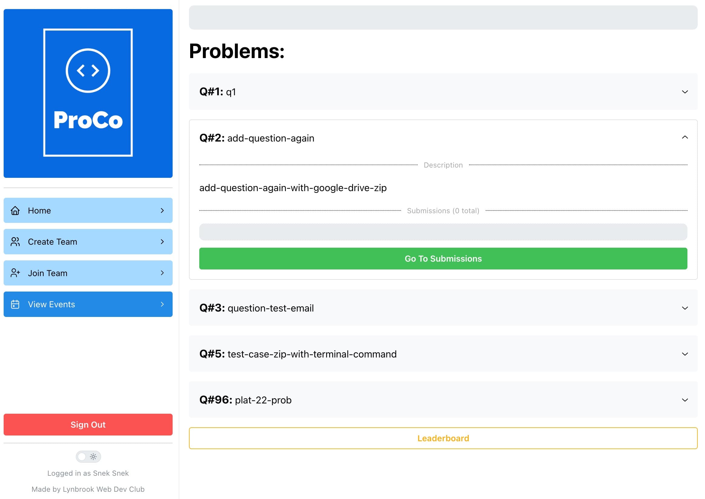 ProCo: Code Contest Platform